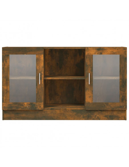 Mobile Vetrina Rovere Fumo 120x30,5x70 cm in Legno Multistrato