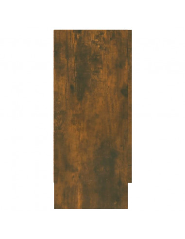 Mobile Vetrina Rovere Fumo 120x30,5x70 cm in Legno Multistrato