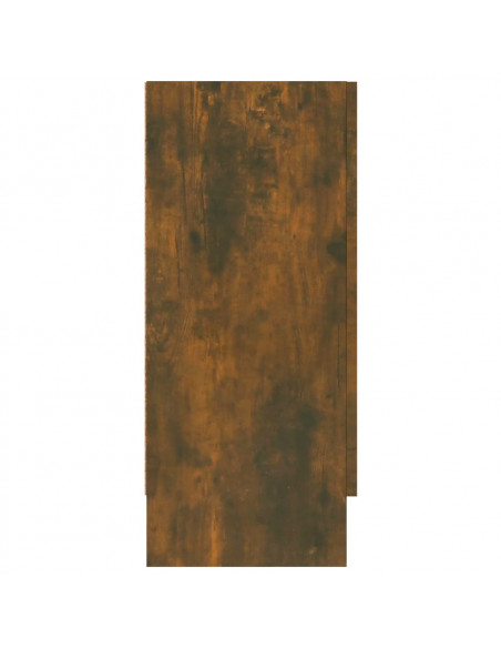 Mobile Vetrina Rovere Fumo 120x30,5x70 cm in Legno Multistrato