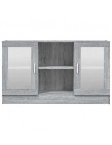 Mobile Vetrina Grigio Sonoma 120x30,5x70 cm Legno Multistrato
