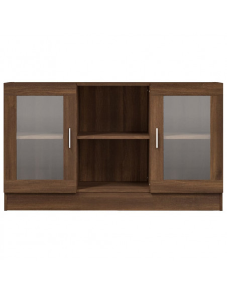 Mobile Vetrina Rovere Marrone 120x30,5x70 cm Legno Multistrato
