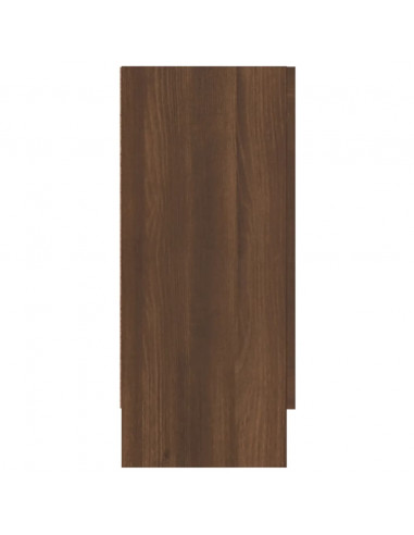 Mobile Vetrina Rovere Marrone 120x30,5x70 cm Legno Multistrato