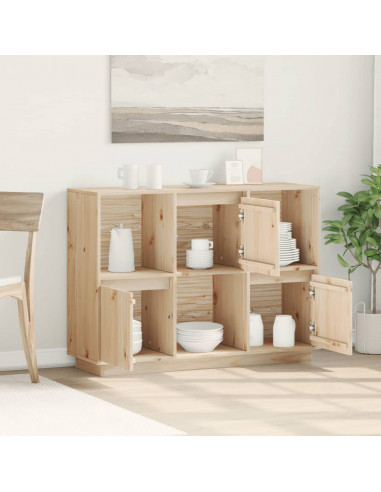 Credenza 110,5x35x80 cm in Legno Massello di Pino