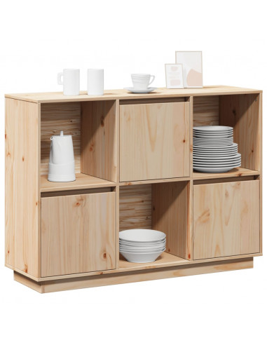 Credenza 110,5x35x80 cm in Legno Massello di Pino