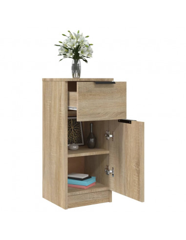 Credenza Rovere Sonoma 30x30x70 cm in Legno Multistrato