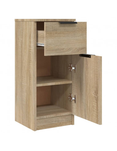 Credenze 2 pz Rovere Sonoma 30x30x70 cm in Legno Multistrato