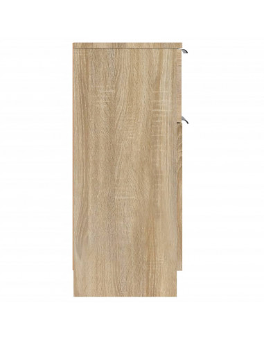 Credenze 2 pz Rovere Sonoma 30x30x70 cm in Legno Multistrato