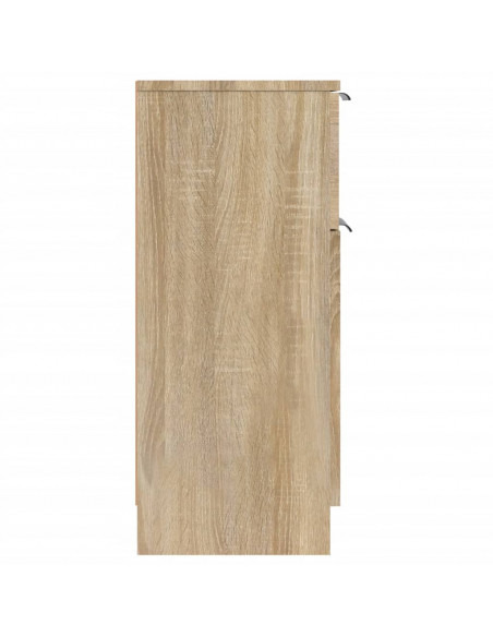 Credenze 2 pz Rovere Sonoma 30x30x70 cm in Legno Multistrato