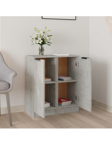 Credenze 2 pz Grigio Cemento 30x30x70 cm in Legno Multistrato