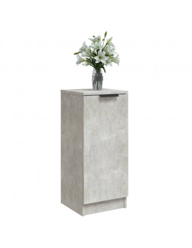 Credenze 2 pz Grigio Cemento 30x30x70 cm in Legno Multistrato