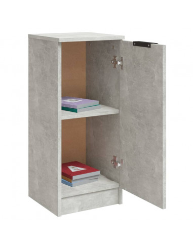 Credenze 2 pz Grigio Cemento 30x30x70 cm in Legno Multistrato