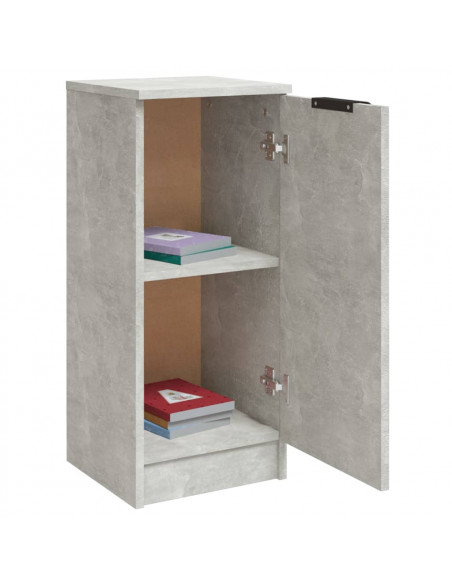 Credenze 2 pz Grigio Cemento 30x30x70 cm in Legno Multistrato