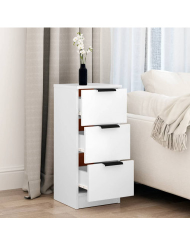 Credenza Bianca 30x30x70 cm in Legno Multistrato