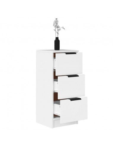 Credenza Bianca 30x30x70 cm in Legno Multistrato