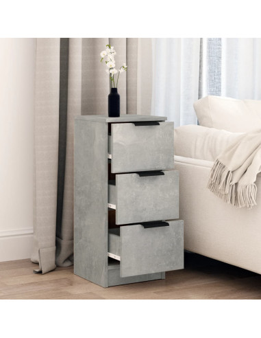 Credenza Grigio Cemento 30x30x70 cm in Legno Multistrato