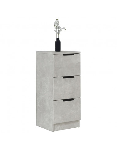 Credenza Grigio Cemento 30x30x70 cm in Legno Multistrato