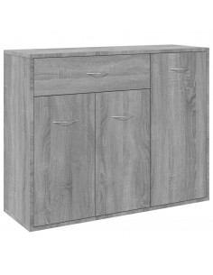 Credenza Grigio Sonoma 88x30x70 cm in Legno Ingegnerizzato 2