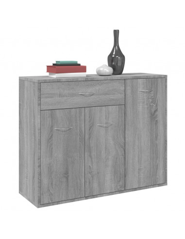 Credenza Grigio Sonoma 88x30x70 cm in Legno Ingegnerizzato