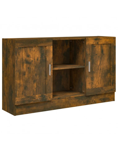 Credenza Rovere Fumo 120x30,5x70 cm in Legno Multistrato