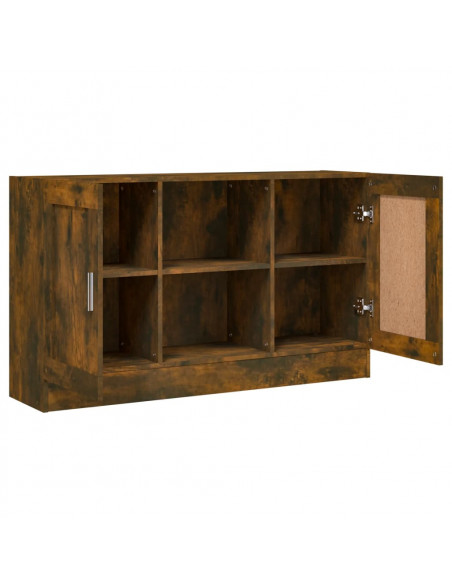Credenza Rovere Fumo 120x30,5x70 cm in Legno Multistrato