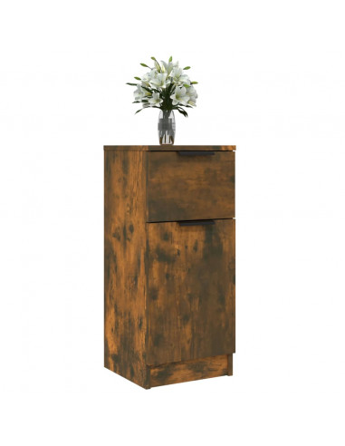 Credenza Rovere Fumo 30x30x70 cm in Legno Multistrato
