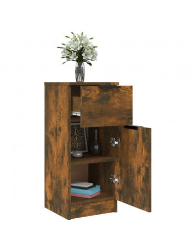 Credenza Rovere Fumo 30x30x70 cm in Legno Multistrato