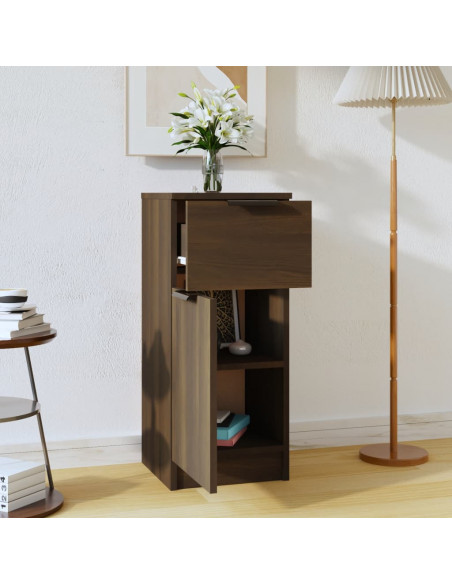 Credenza Rovere Marrone 30x30x70 cm in Legno Multistrato
