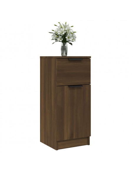 Credenza Rovere Marrone 30x30x70 cm in Legno Multistrato