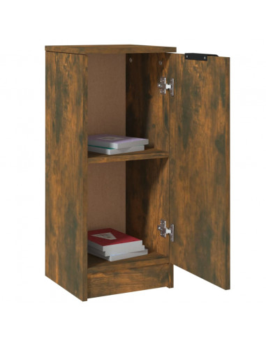 Credenze 2 pz Rovere Fumo 30x30x70 cm in Legno Multistrato