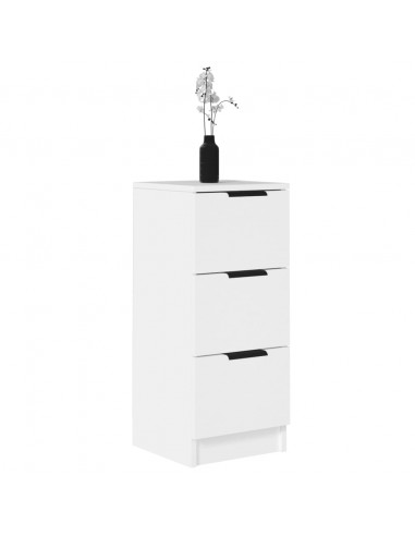 Credenze 2 pz Bianche 30x30x70 cm in Legno Multistrato