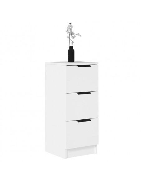 Credenze 2 pz Bianche 30x30x70 cm in Legno Multistrato