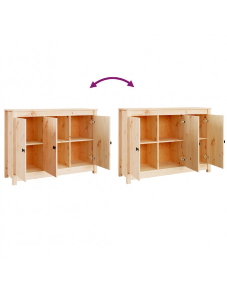 Credenza 100x35x74 cm in Legno Massello di Pino