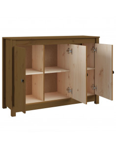 Credenza Miele 100x35x74 cm in Legno Massello di Pino 2