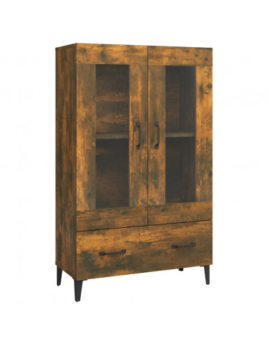 Credenza Rovere Fumo 70x31x115 cm in Legno Multistrato