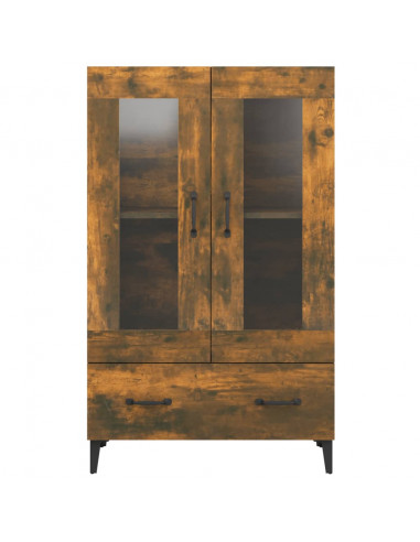 Credenza Rovere Fumo 70x31x115 cm in Legno Multistrato