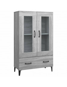 Credenza Grigio Sonoma 70x31x115 cm in Legno Multistrato 2