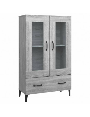 Credenza Grigio Sonoma 70x31x115 cm in Legno Multistrato