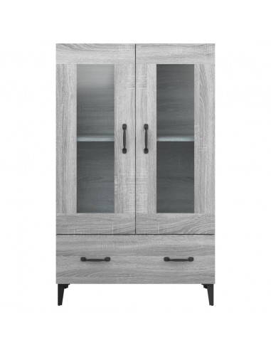 Credenza Grigio Sonoma 70x31x115 cm in Legno Multistrato