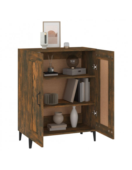 Credenza Rovere Fumo 69,5x34x90 cm in Legno Multistrato