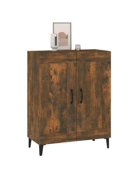 Credenza Rovere Fumo 69,5x34x90 cm in Legno Multistrato