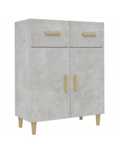 Credenza Grigio Cemento 69,5x34x89 cm in Legno Multistrato 2