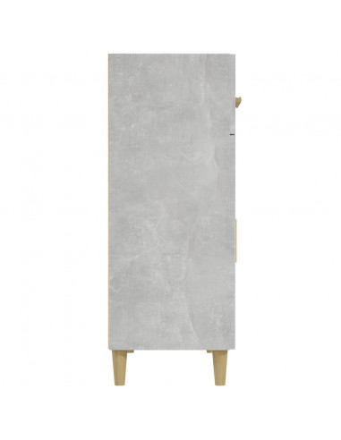 Credenza Grigio Cemento 69,5x34x89 cm in Legno Multistrato