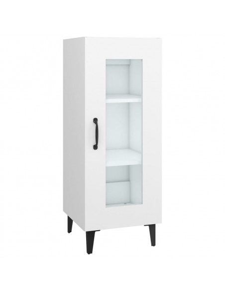 Credenza Bianca 34,5x34x90 cm in Legno Multistrato