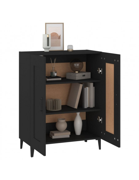 Credenza Nera 69,5x34x90 cm in Legno Multistrato