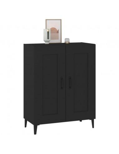 Credenza Nera 69,5x34x90 cm in Legno Multistrato