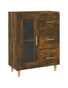 Credenza Rovere Fumo 69,5x34x90 cm in Legno Multistrato 2