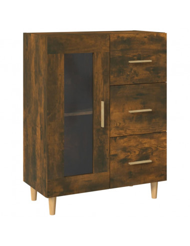 Credenza Rovere Fumo 69,5x34x90 cm in Legno Multistrato