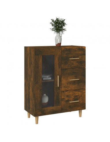 Credenza Rovere Fumo 69,5x34x90 cm in Legno Multistrato