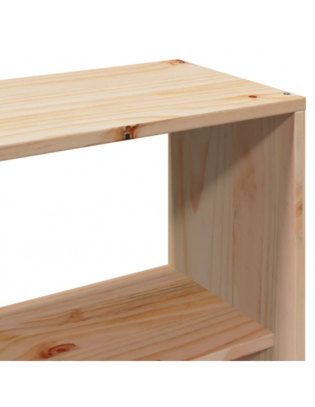 Letto Libreria senza Materasso 90x190 cm Legno Massello Pino