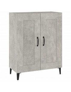 Credenza Grigio Cemento 69,5x34x90 cm in Legno Multistrato 2